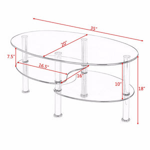 DENISE Glass Coffee Table