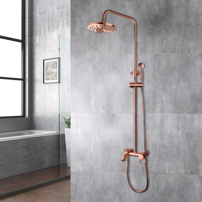 ODESSES Rose Gold Rainshower Mixer