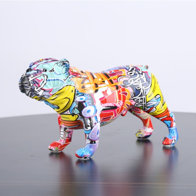 SPLATERA Resin Bulldog Statue