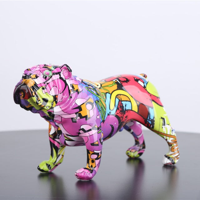 SPLATERA Resin Bulldog Statue