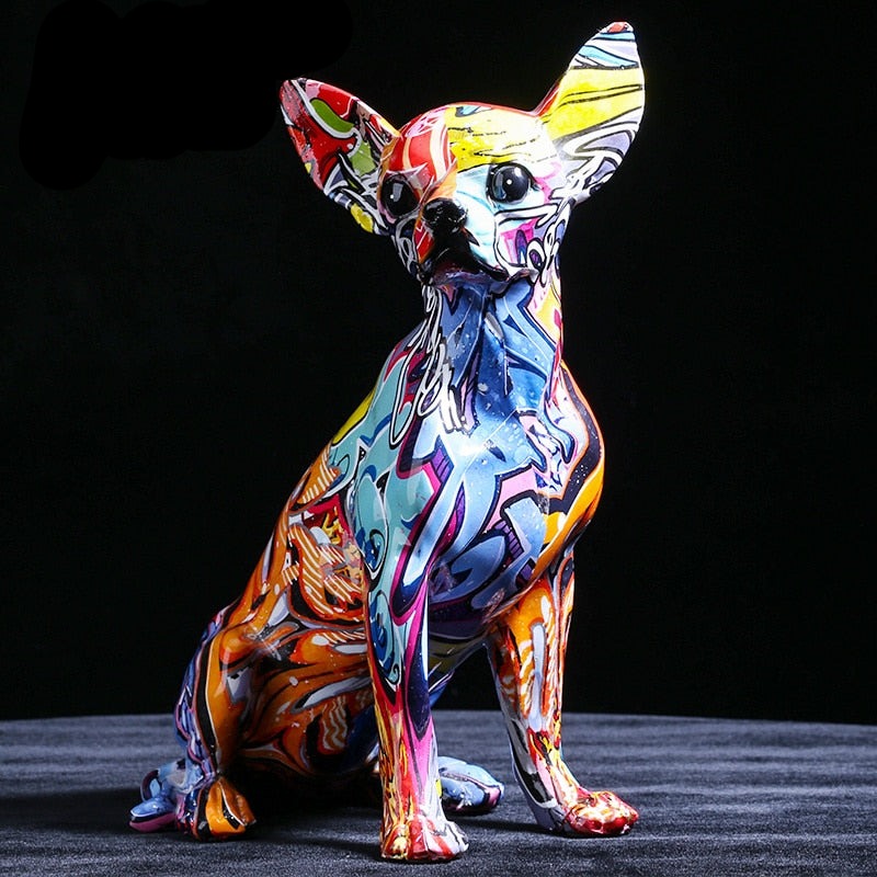 SPLATERA Resin Chihuahua Statue