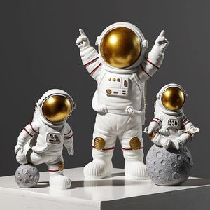 Astronaut Resin Statue Set